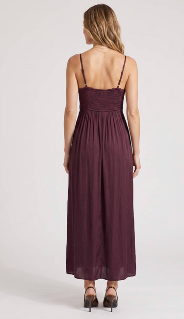 Spaghetti Strap Lace Trim Maxi Dress