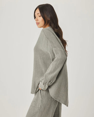 Splendid Ava Gauze Button Down
