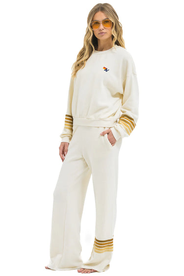 Aviator Nation Rugby Stitch - Womens Wide Leg Pocket Sweatpant