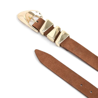 Ettika Modern Western Belt in Mocha