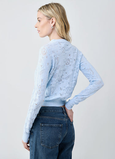 Autumn Cashmere Pointelle Fancy Stitch Crew