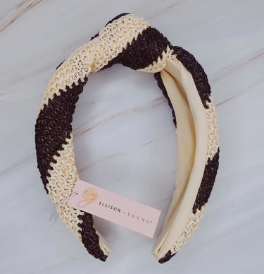 Ellison+Young Chic Bold Striped Knotted Headband