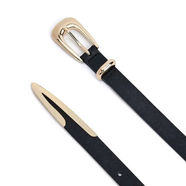 Ettika Modern Saddle Belt in Black
