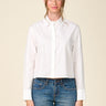 Anthem Long Sleeve Poplin Buttoned Top - White