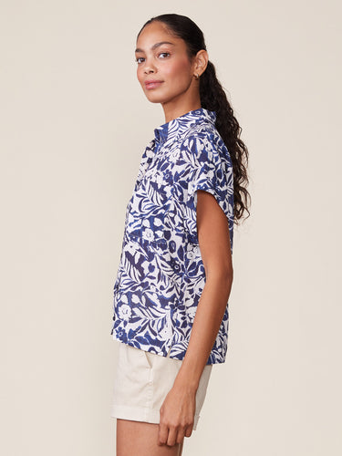 Anthem:  Printed Button Down Top