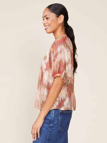 Anthem:  Textured Printed Blouse
